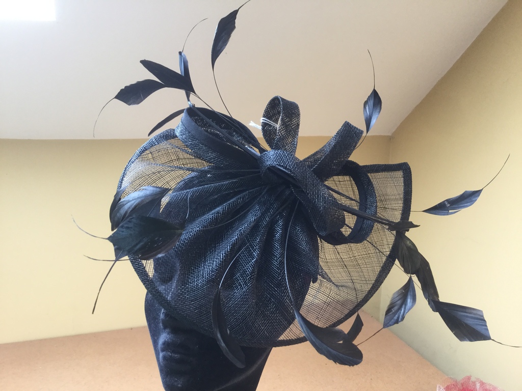 Black Sinemay Fascinator
